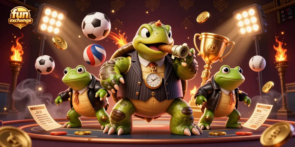 Engage in fun exchange activities and betting strategies with a vibrant casino-themed illustration.