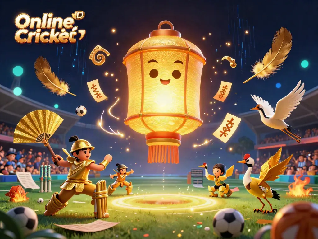 Experience Online Cricket ID with dynamic characters and vibrant betting elements in an exciting cricket scene.