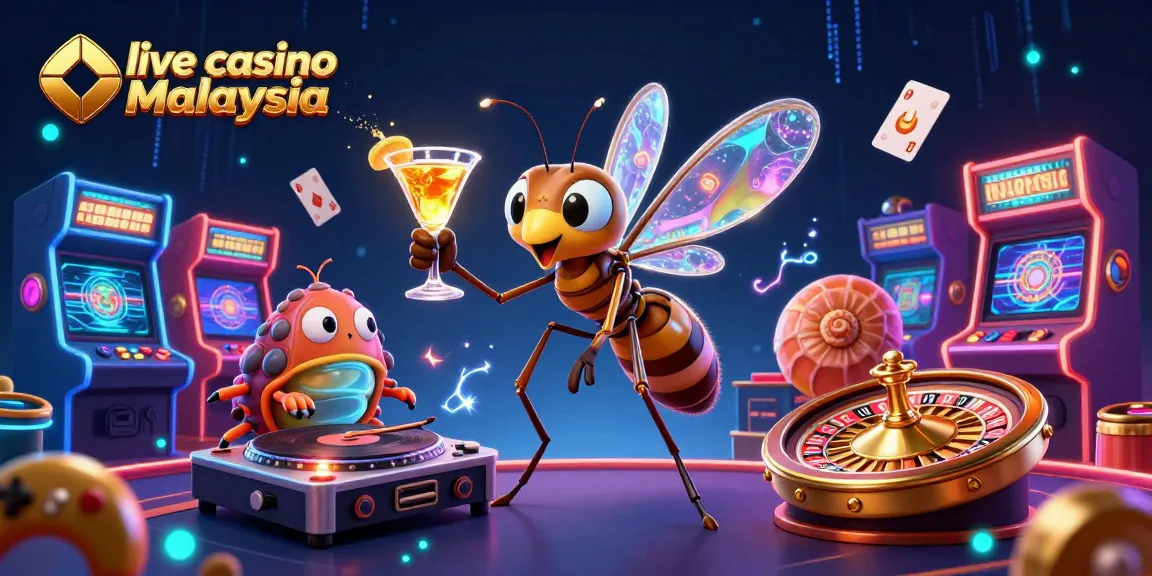 Experience the excitement of live casino Malaysia with vibrant 3D gaming elements and characters.