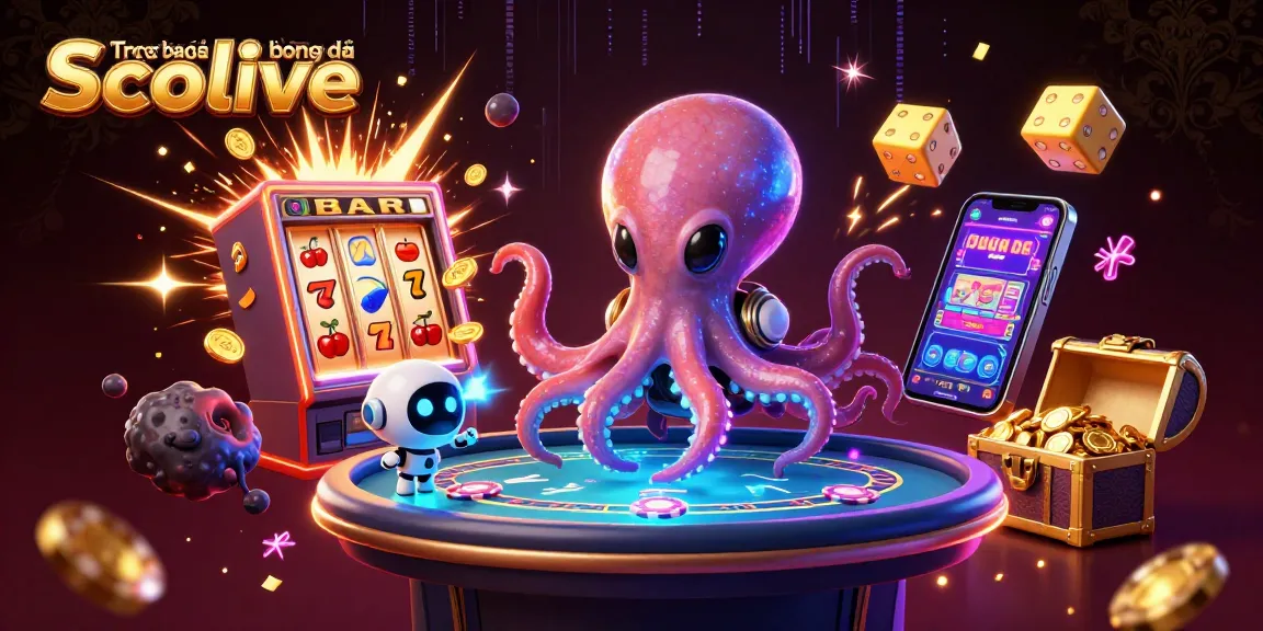 Engage with Trực tiếp bóng đá Socolive's dynamic 3D alien poker scene featuring high-quality gaming elements.