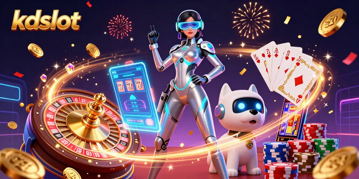 Join the excitement of kdslot with 3D characters and a holographic casino adventure filled with coins and rewards.