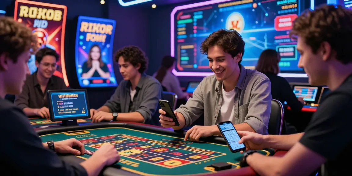Kelompok pemain di komunitas online di https://honda555.net/ sedang merayakan kemenangan jackpot dengan suasana ceria dan elemen digital yang menarik.