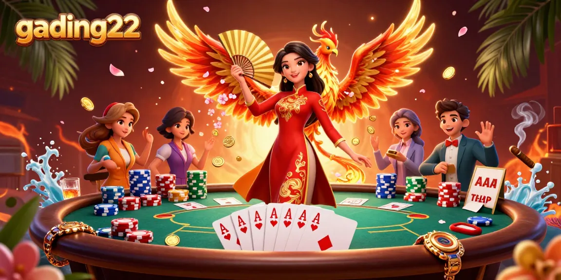 Experience thrilling poker action at gading22 with vibrant casino elements and stunning visuals.