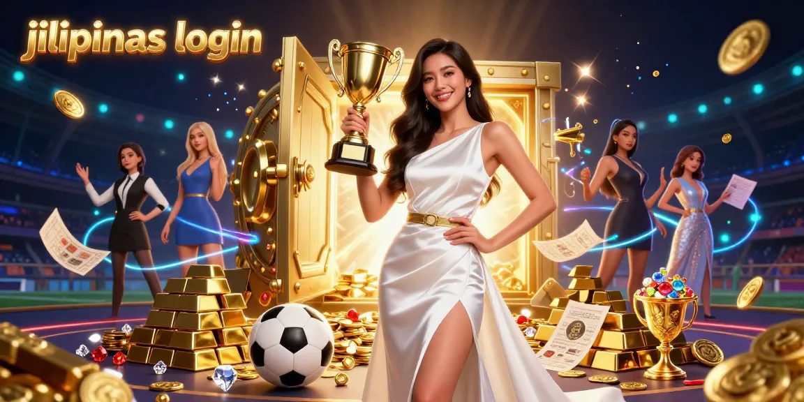 Win big at Jilipinas login with a stunning trophy illustration showcasing sports betting excitement.