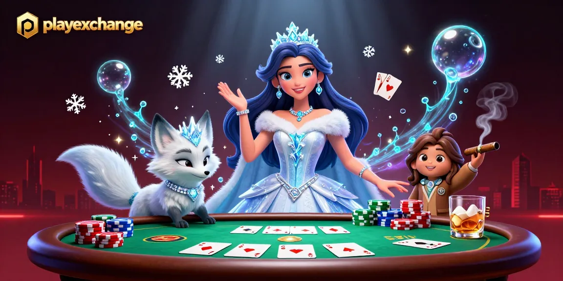 Engage in thrilling action at playexchange with a striking illustration of poker excitement.