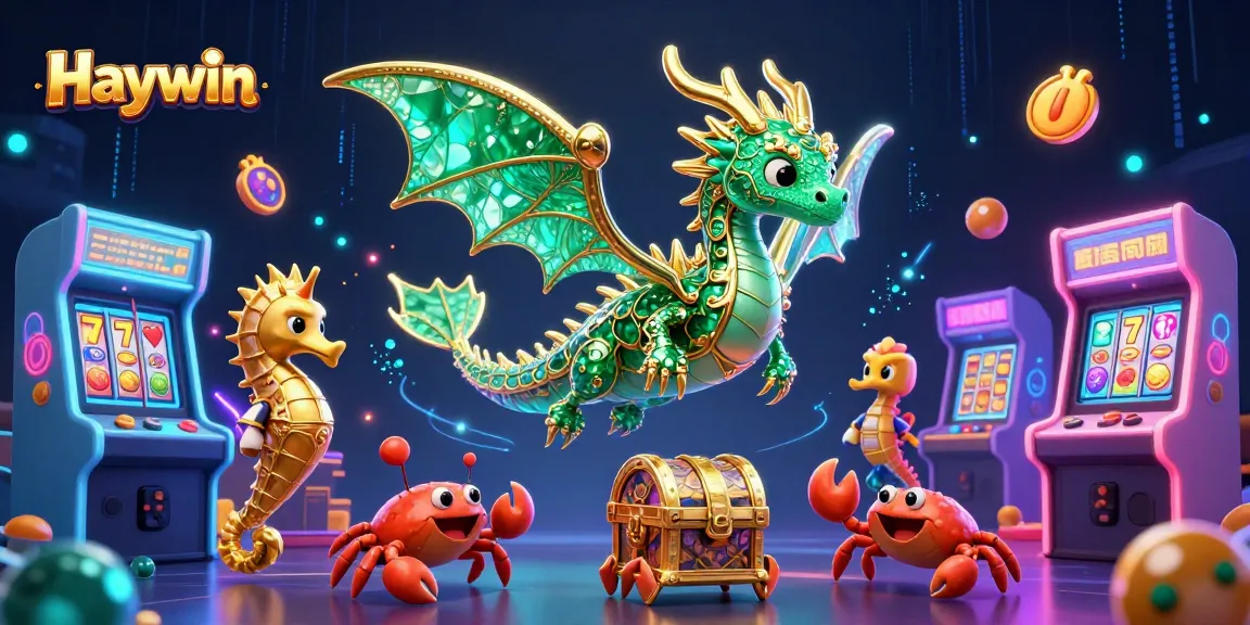 Engage with Haywin gaming experience featuring vibrant characters and slot elements in a dynamic casino scene.