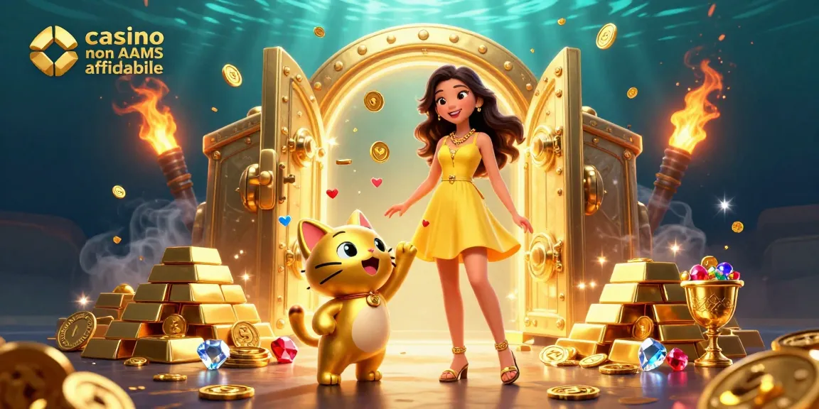 Scopri l'emozione del casino non AAMS affidabile con personaggi vibranti e tesori dorati.