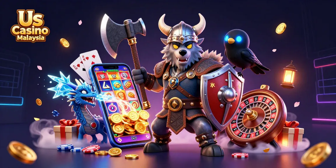 Experience the excitement of Us Casino Malaysia with vibrant slot games and thrilling 3D characters.