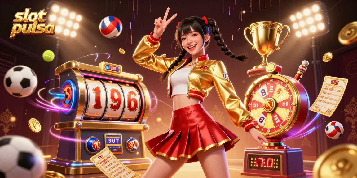 Engage in thrilling slot pulsa adventures with vibrant 3D visuals featuring jackpot reels and fun elements.