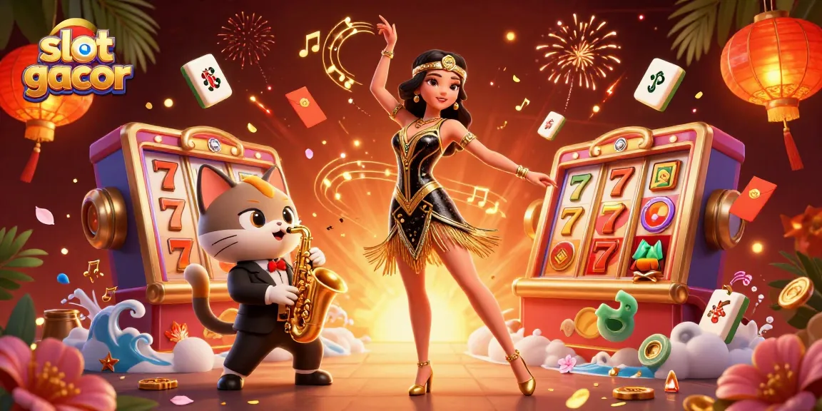 Ikuti permainan slot gacor yang mendebarkan dengan karakter 3D dinamis dan elemen kasino yang cerah.
