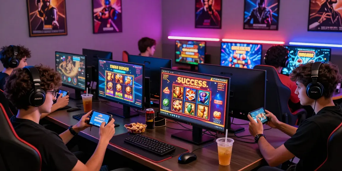 Players enjoying deposit pulsa tanpa potongan on mobile devices in vibrant gaming setup