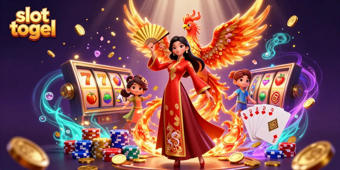 Experience the excitement of slot togel with vibrant casino elements and a festive atmosphere.