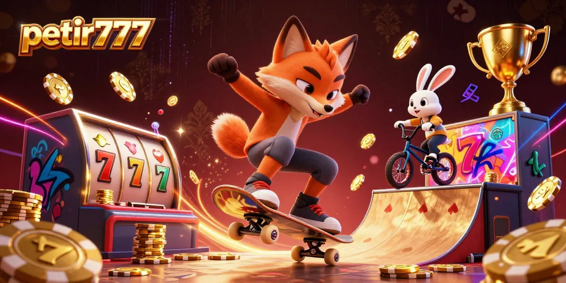 Experience thrilling gameplay with petir777, featuring vibrant animated characters and dynamic casino elements.