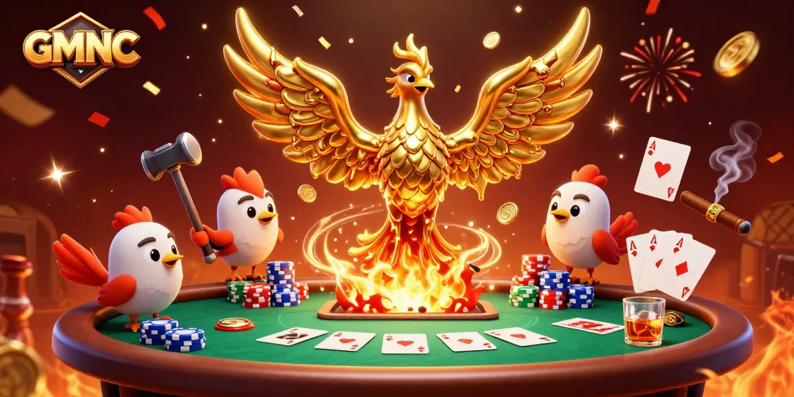 Experience GMNC's expert gaming analysis and thrilling casino action with golden phoenix and poker elements.
