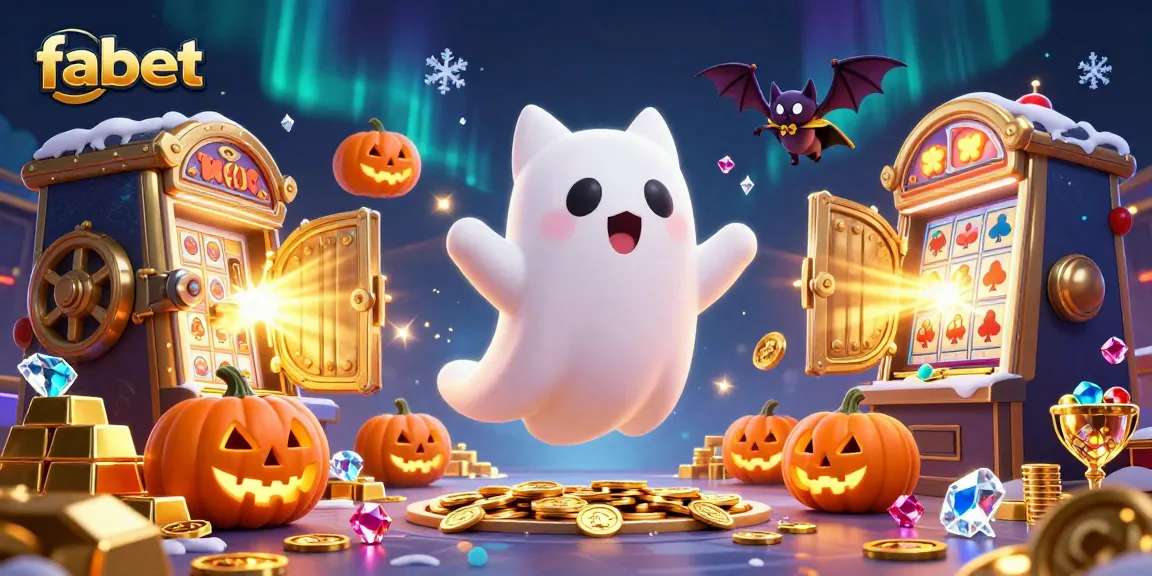 Experience thrilling gameplay at fabet with a ghost cat and glowing casino elements.