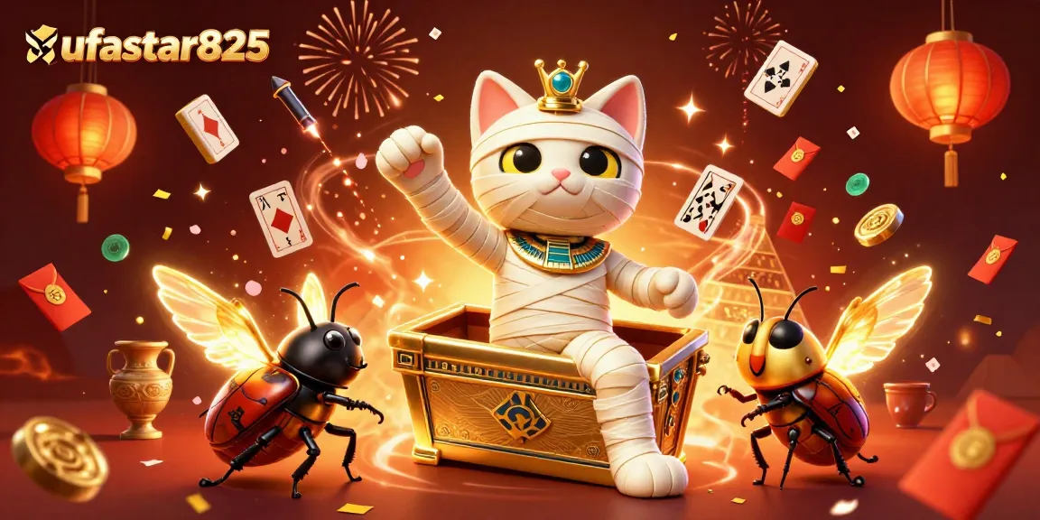 ufastar825 เกมคาสิโนออนไลน์ที่สนุกสนานกับแมวมัมมี่และแมลงสตาร์บ