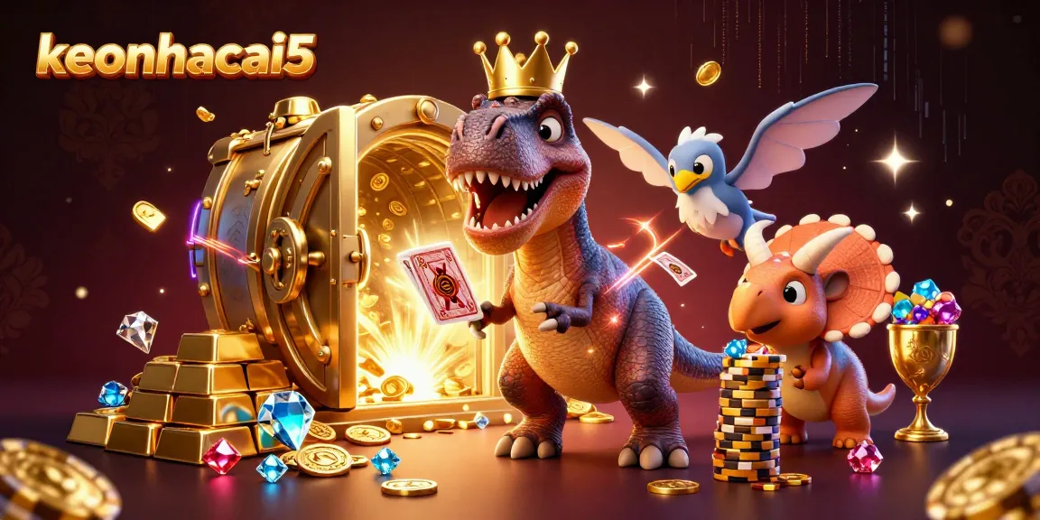 Engage in thrilling sports betting action with keonhacai5, featuring lively 3D characters in a vibrant casino.