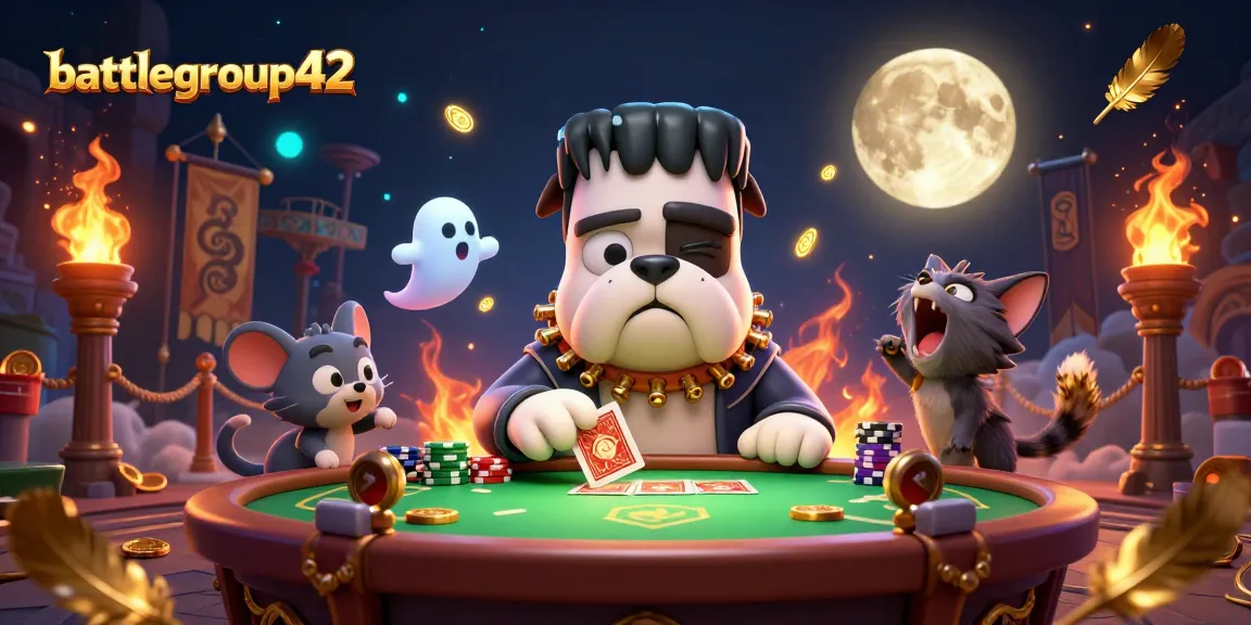 Experience thrilling gameplay at battlegroup42 with a vibrant, animated casino scene featuring unique characters.