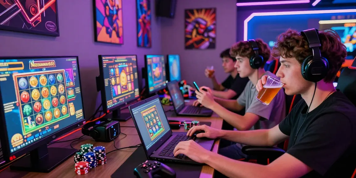 Pengalaman bermain megawin88 slot secara online, pemain fokus dan suasana yang meriah.