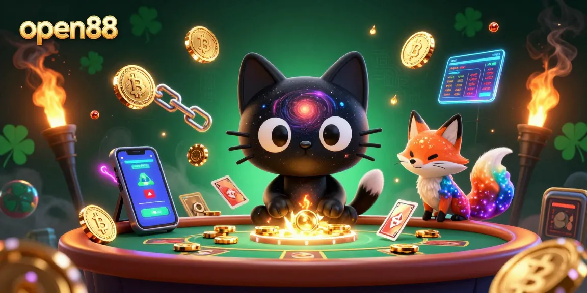 Experience thrilling gameplay at open88 while winning with glowing crypto tokens and unique game elements.